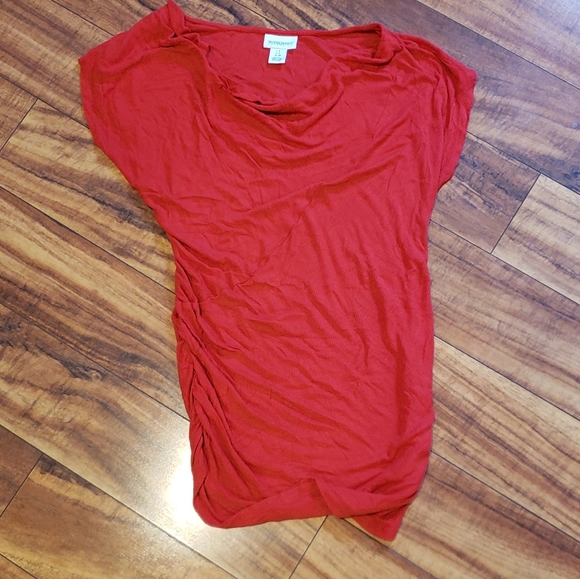 Motherhood small maternity stretchy red cowl shirt - Picture 3 of 4